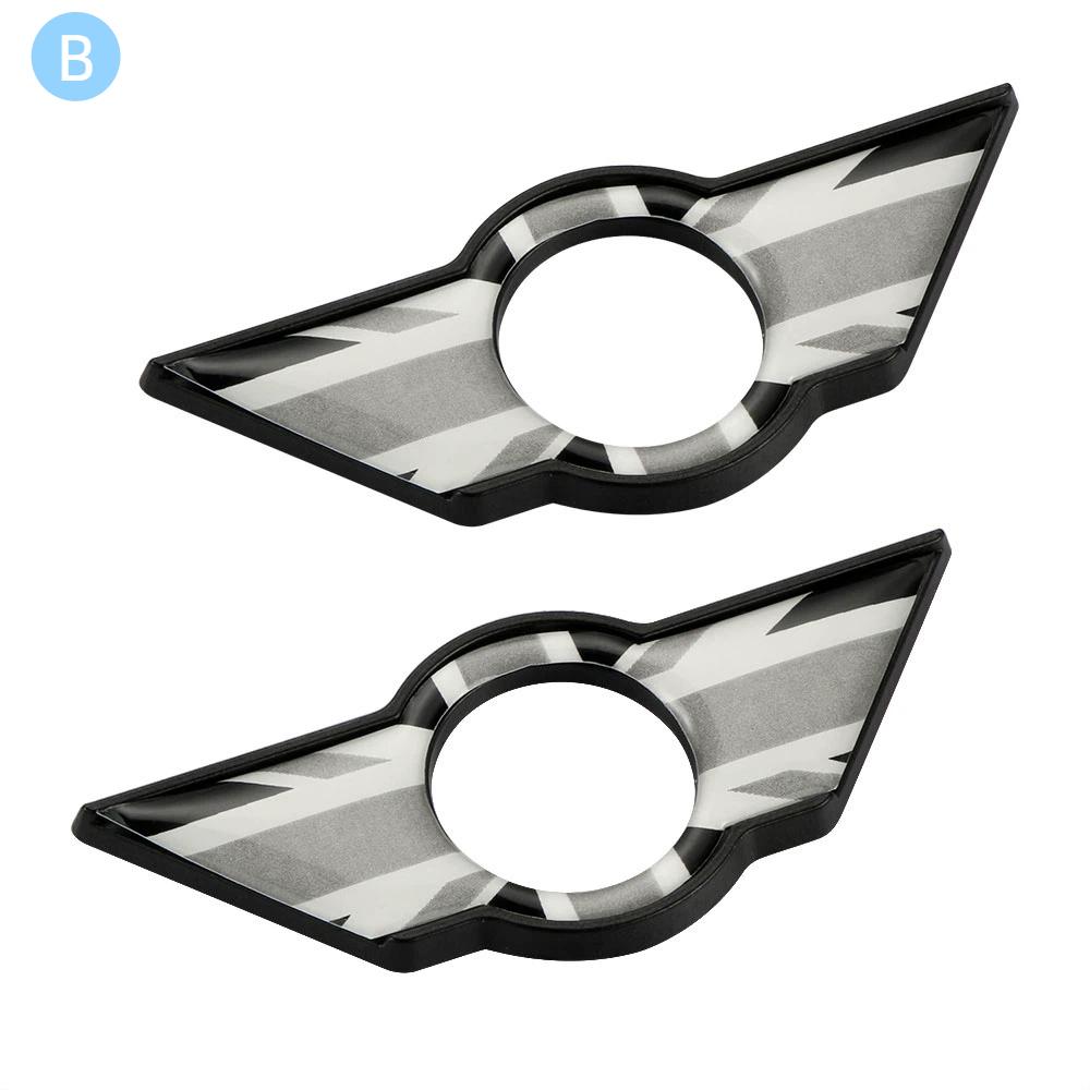 Car Interior Door Pin Lock Wing Emblem Badge Sticker For Mini Cooper Clubman S R50 R53 R55 R56 F54 F55 F56 F60 Countryman