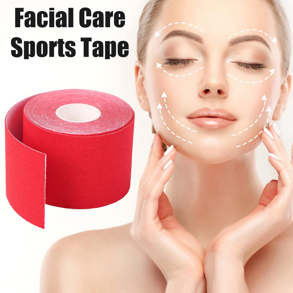 5 см x 5 м Лифтинг-лента для лица V-линии лица шеи глаз Удаление морщин Ленточные стикеры Инструмент для ухода за кожей лица Эластичный бинт
