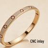 Браслет-манжета Cartier из титановой стали, широкий и узкий, со звездой - Модный браслет в европейском и американском стиле, розовое золото