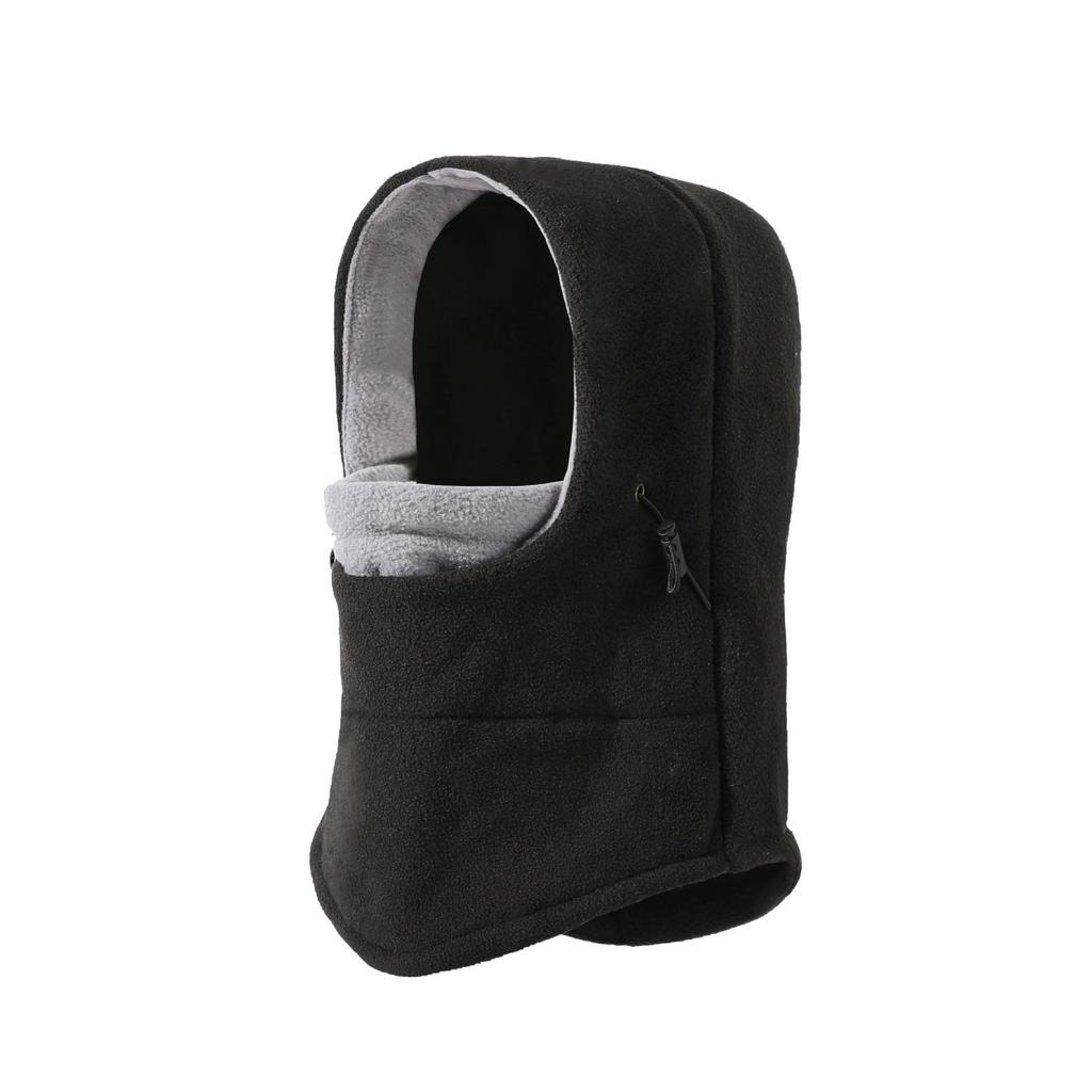 Warm Fleece Hooded Scarf & Hat for Winter Cycling and Skiing