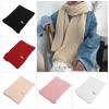 Fashion Outdoor Winter Warm Long Scarves Knitted Scarf Solid Color Vintage