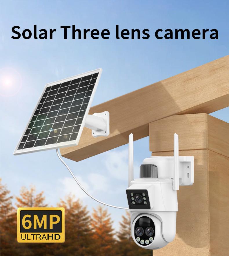 Outdoor Solar Surveillance Camera with Zoom and Alarm