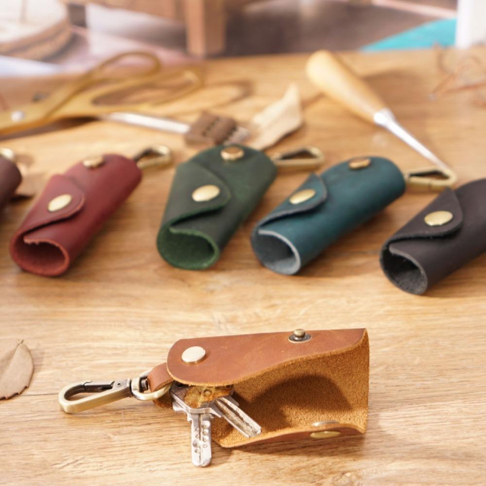 Luxury Mini Key Bag Genuine Leather Pocket Keychain Case Creative Men Car Key Pouch Car Accessory