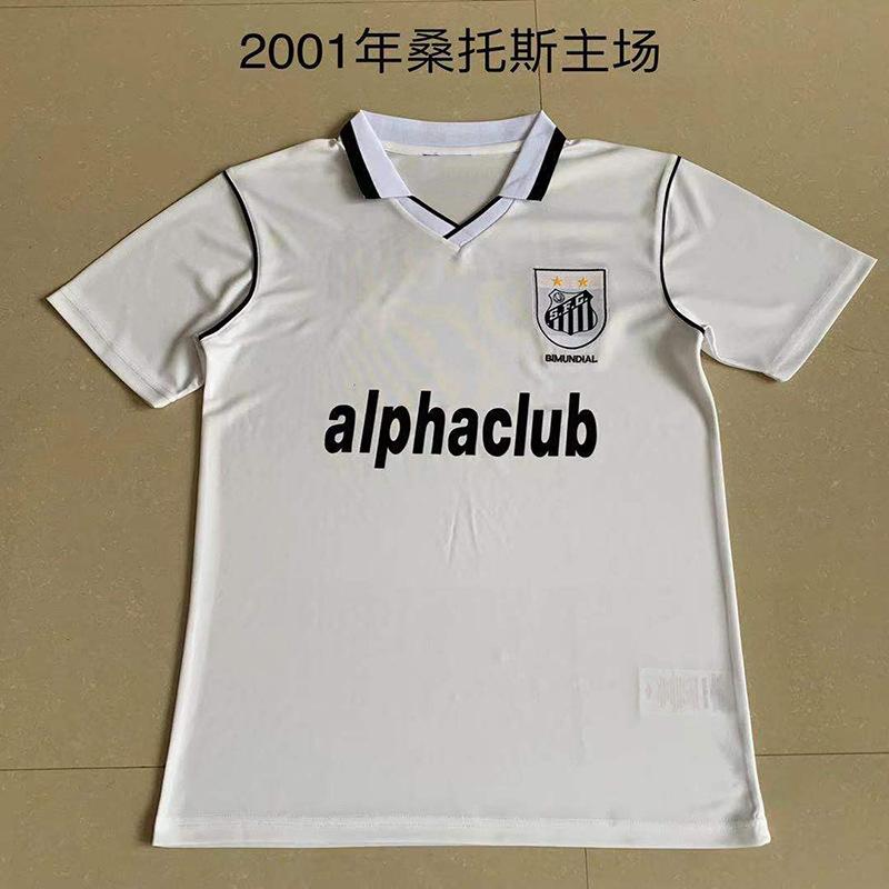 Сезон 2012/13 Неймар №. 11 Домашняя футболка Santos 1999-01 ретро с коротким рукавом