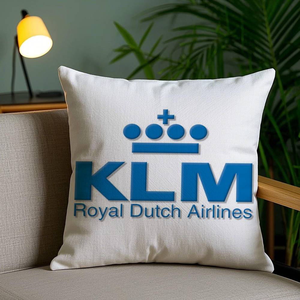 Нидерланды K-Klm R-Королевские голландские авиалинии Наволочка для дома, общежития, спинки стула, короткий плюш, двусторонняя печать, чехол для офисной подушки