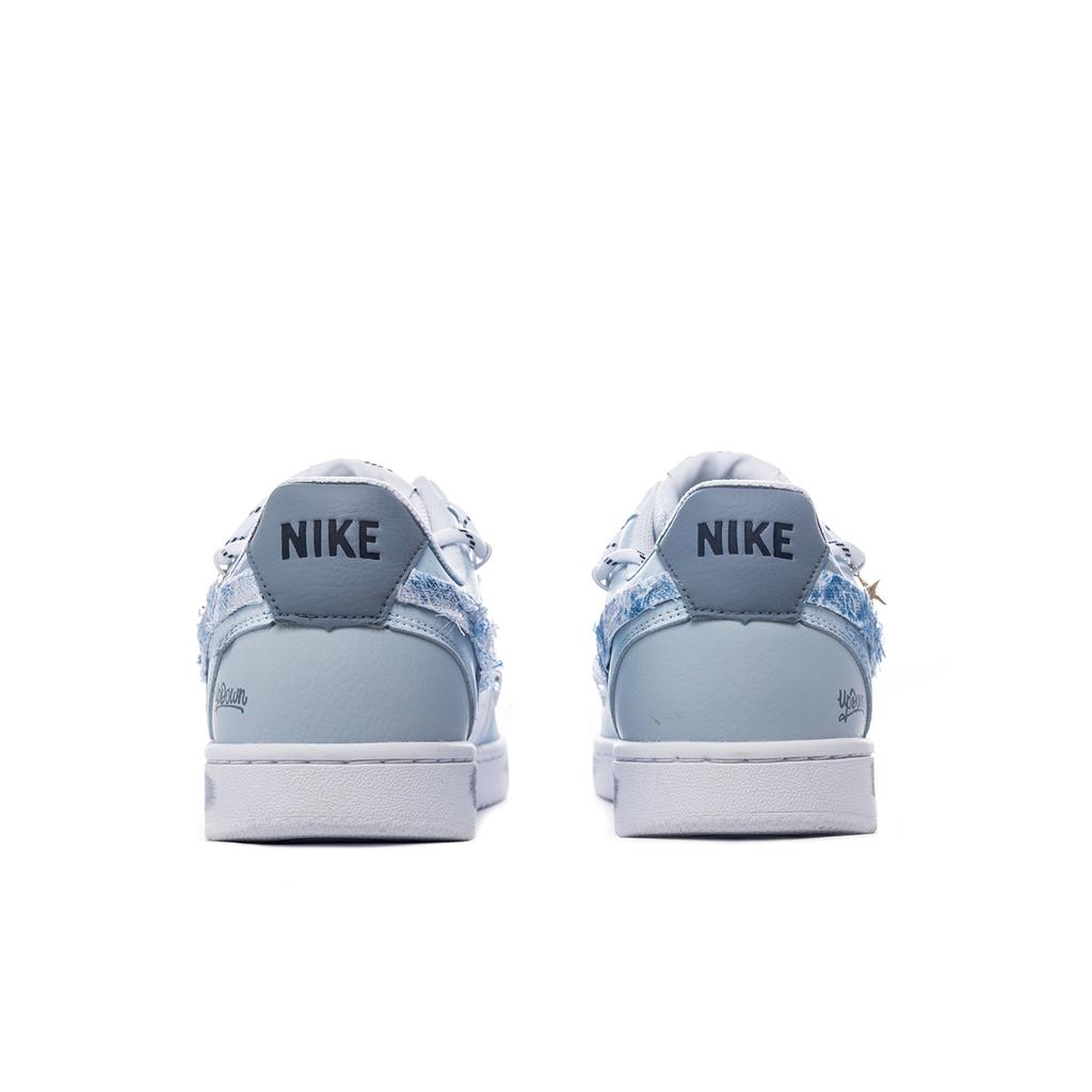 Nike Court Vision P.M.S Seaweed Whisper Нескользящие Нескользящие Низкие Кеды для Скейтборда Мужские Синий Белый DH2987-101(Команда584-)