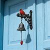 Resin Red Bird Doorbell Metal Hanging Bell Wind Chimes Cast Iron Bell  Farmhouse Setting