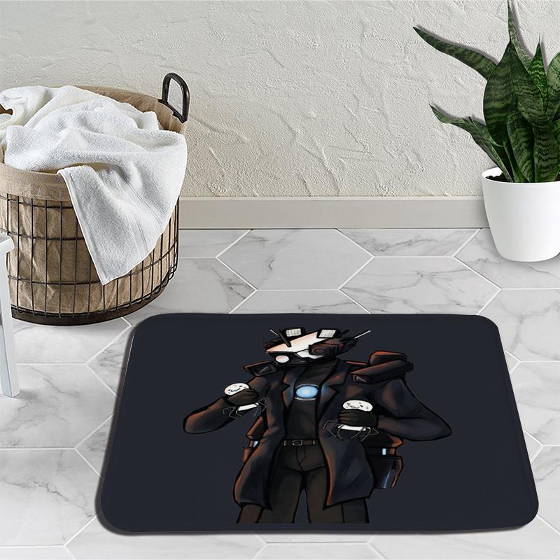 Skibidi Toilet Door Mat Speakerman Camera Man Soft Tufted Bedroom Bedside Carpet Home Decoration Area Rug Cartoon Kitchen Bath Mat