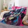Lucario 4  Print Flannel Blanket, High quality Comfortable for All Seasons, Home Decor, Warmth and Comfort