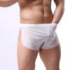 Side Split Mens Briefs Sexy Shorts Sheer Underwear Pure Size See Elastic Waistband