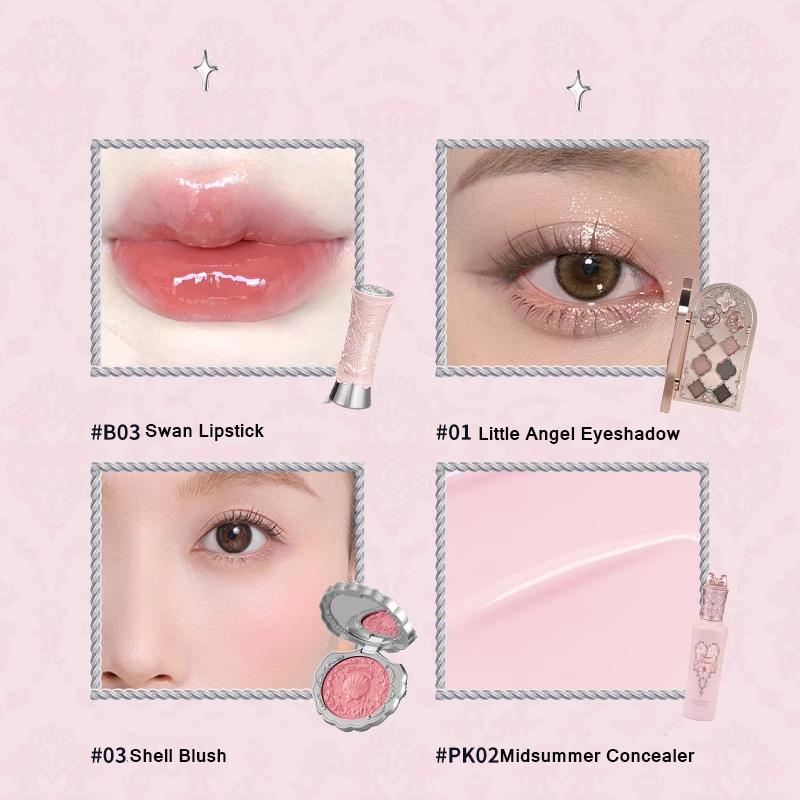 Flower Know Little Angel Collection Подарочная коробка с косметикой Тени для век Румяна Кремовая матовая помада Хайлайтер Полный набор Все в одном