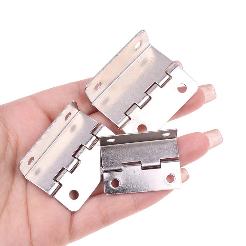 2 шт. Петля для шкафа 41 мм Дверь Багаж Мебель Ювелирные изделия Деревянные ящики 4 отверстия Трехскладные петли Декор мебели