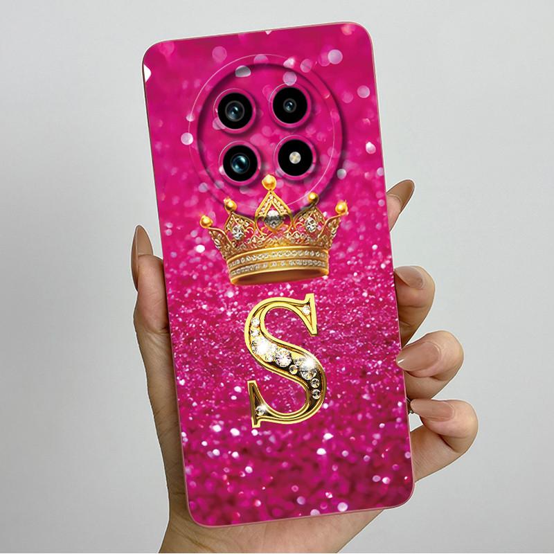 Чехол для телефона из жидкого силикона с буквой-короной для Realme 13 Pro Plus 13Pro 13ProPlus 5G, противоударный, с защитой объектива камеры, мягкая задняя крышка