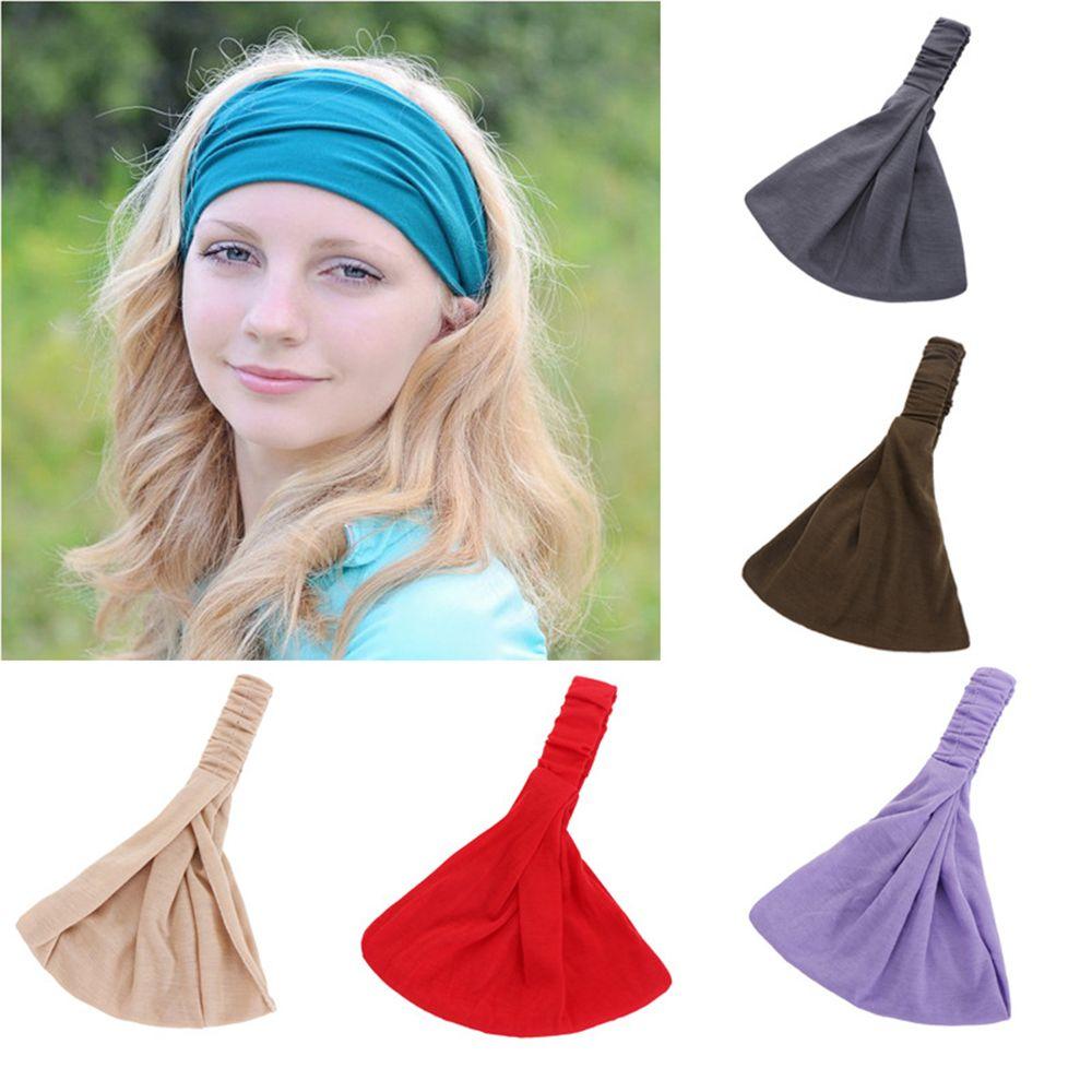Running Hair Accessory Bandanas Turban Sport Elastic Headband Head Wrap Wide Hairband Yoga