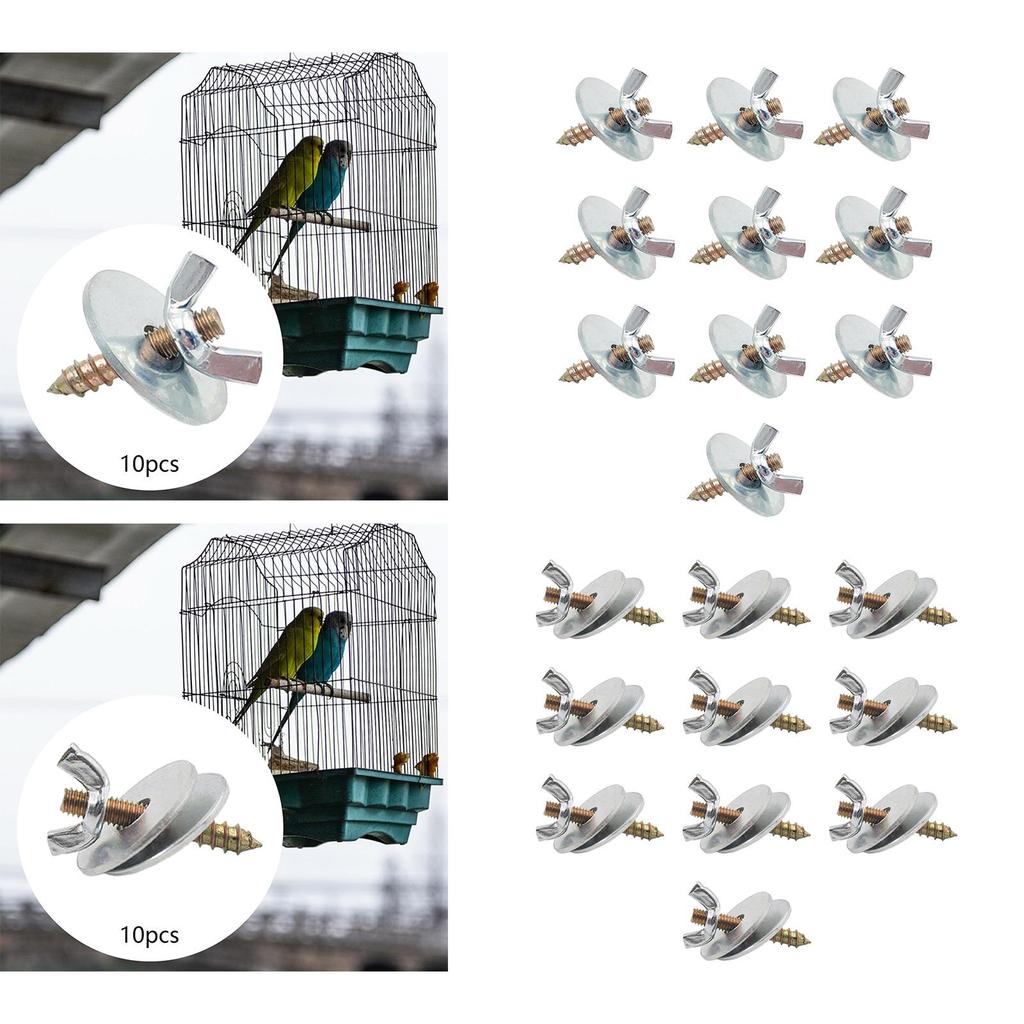 10Pcs Bird Perches Fitting Screws Nut Kits M5*30 for Rack Exercise Platform