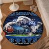 Indianapolis Colts Logo Round mat, Anti-slip Circle Carpet Chair rug For livingroom,Bedroom, doormat home decor Gift Christmas Gifts