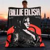 1 шт. Фланелевое одеяло Billie Eilish для улицы, Уютное и теплое, Мягкое, Игривый дизайн, Для сна, Кемпинга,