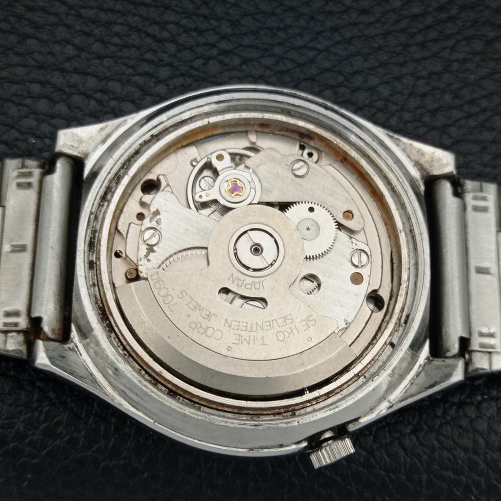 РЕДКИЕ ВИНТАЖНЫЕ АВТОМАТИЧЕСКИЕ ЧАСЫ SEIKO 5 7009A ЯПОНИЯ МУЖСКИЕ ЗОЛОТИСТЫЙ ЦИФЕРБЛАТ a709534-1