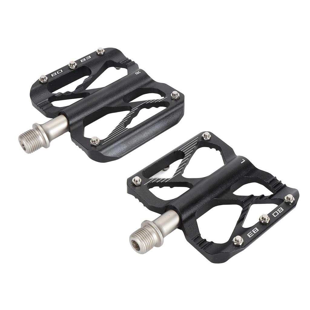 Aluminum Alloy Bicycle Pedals CNC Machined 3 Bearings Flat Bike Pedals with Removable Anti Skid