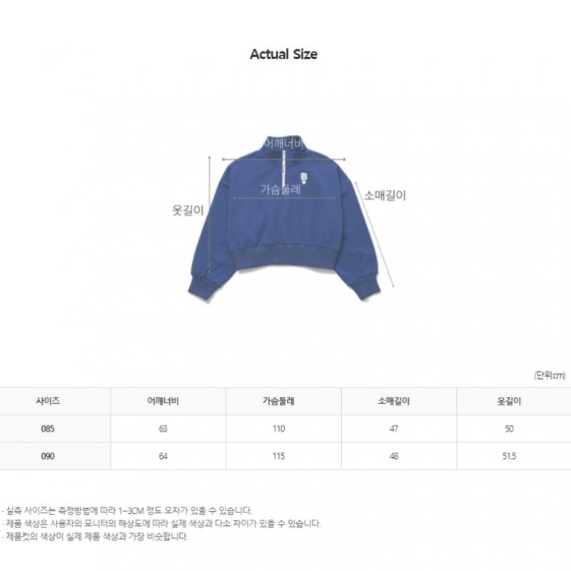 Blu Dot Oversized Half Zip Sweatshirt Bl