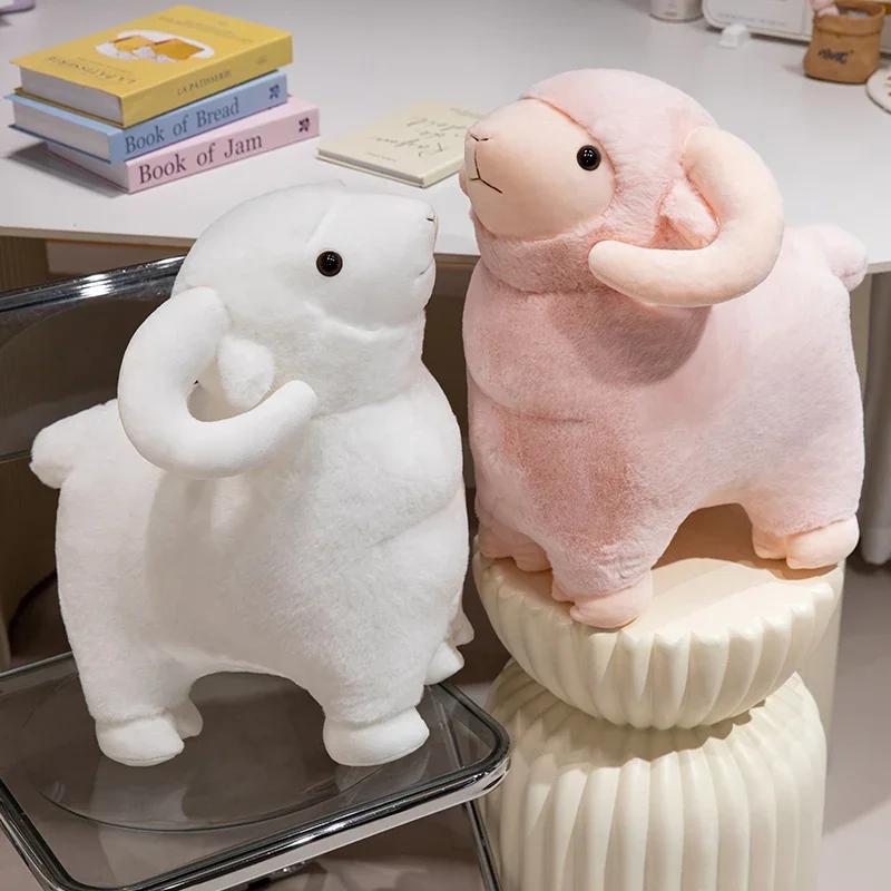 25/35/45 см плюшевые игрушки в виде маленькой овечки, милая белая козочка, мягкая кукла-подушка для подарков на день рождения и Рождество