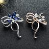Color Rhinestone Bow Brooches For Women Bowknot Brooch Pin Vintage Fashion Jewelry Winter Accessories