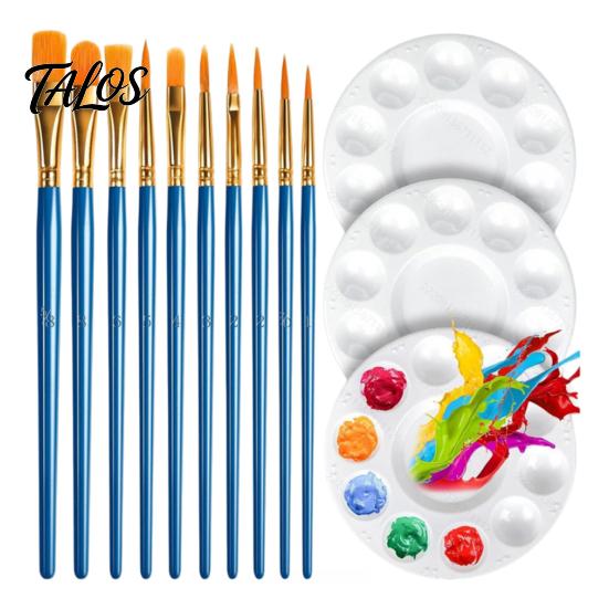 Face Paint Brush Set, Watercolor Acrylic Oil Painting Kit, Nylon Hair Brushes for Artist, Body Canvas Art Supplies