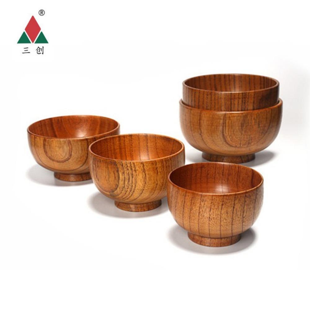 Sanchuang Bowl Household Japanese Tableware, Thickened Anti-scalding Instant Noodles, Chinese Wooden Bowl Large Soup Bowl