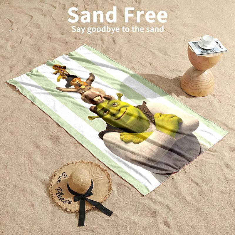 Shrek Beach towels also serve as bath towels summer essential a musthave for the outdoors the beach and the pool