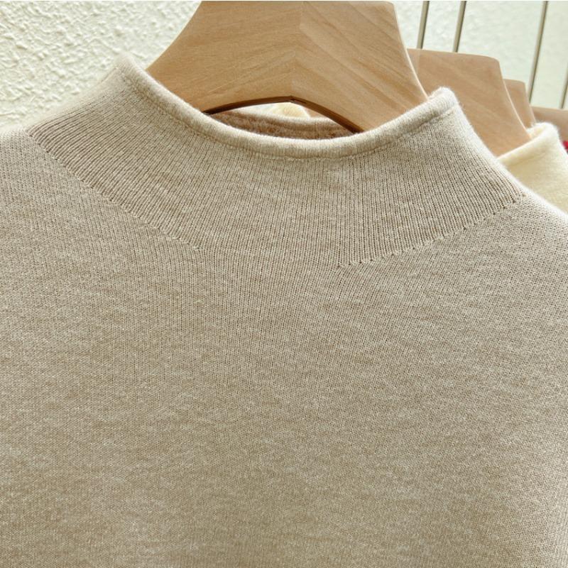 Осень-зима, полуводолазка, женский вязаный свитер, модный, элегантный, повседневный, флисовый, толстый, нижняя часть, рубашка, верхняя часть, внутренний длинный рукав, одежда 1878