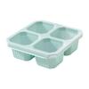 Bento Snack Box, 4 Compartment Food Storage Container Straw Meal Prep Lunch Box Plastic Food Storage Containers, Microwave And Dishwasher Safe