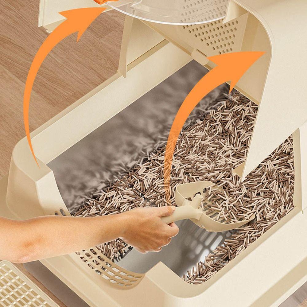 Stainless Steel Cat Bedpans Anti-splash Cover Cat Potty New Cat Litter Box Pet Supplies