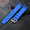 FKM Fluororubber Rubber Watch Strap 21mm Waterproof Silicone Wristband For Submariner DEEPSEA Oysterflex Rolex Watchband Band