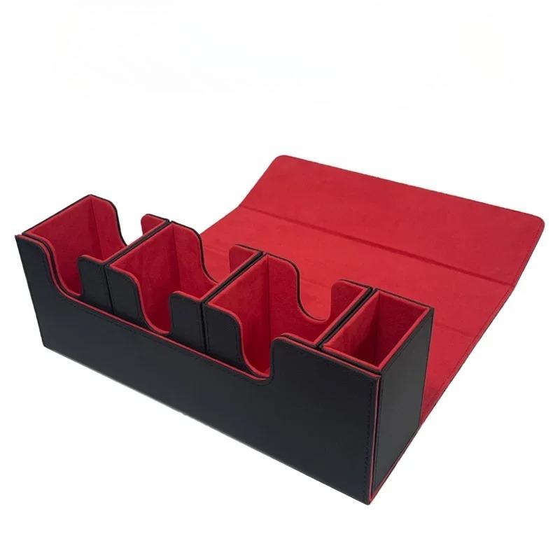 4 in 1 Trading Card Storage Box with Dice Tray Commander Deck Box Holds Up 270+ Sleeved Cards for Yugioh MTG TCG PTCG Sport Card