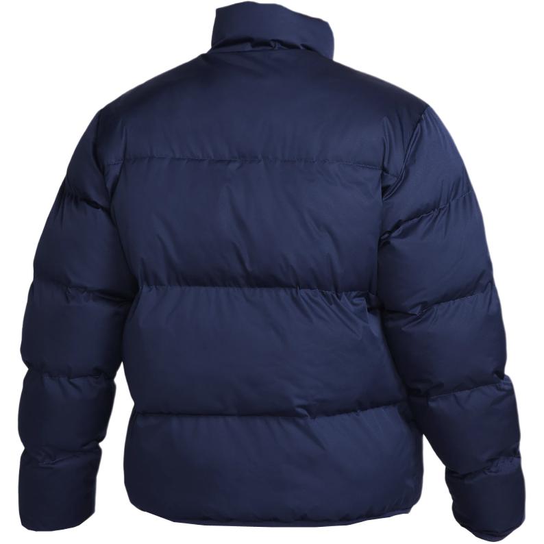 Nike Спортивная клубная хлопковая куртка с длинным рукавом и логотипом, воротником-стойкой, мужские топы, темно-синие FB7368-410