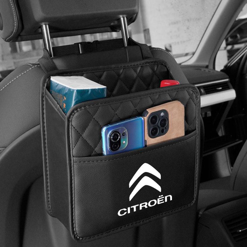 YKGBU1 Multifunctional Car Seat Storage Bag Leather Storage Bag For Citroen C1 C2 C4 C5 C3 C4L C8 Berlingo Xsara Picasso Accessories