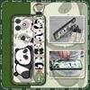 Cute Cartoon Phone Case For Cubot Note21 Panda Shockproof Kickstand Silicone Phone Holder Ring Lanyard Waterproof