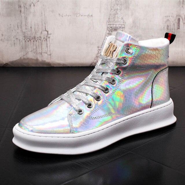 Повседневная обувь на плоской подошве, ботильоны, мужские высокие мужские кроссовки на платформе на платформе