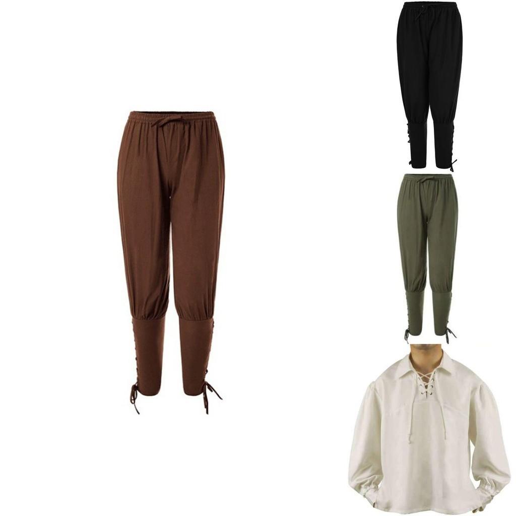 Хэллоуин Костюм Пирата Рыцаря Косплей Высококачественный Смесовый Хлопок И Лен Дышащий И Удобный Идеально Подходит Для Комик-кона И Вечеринок