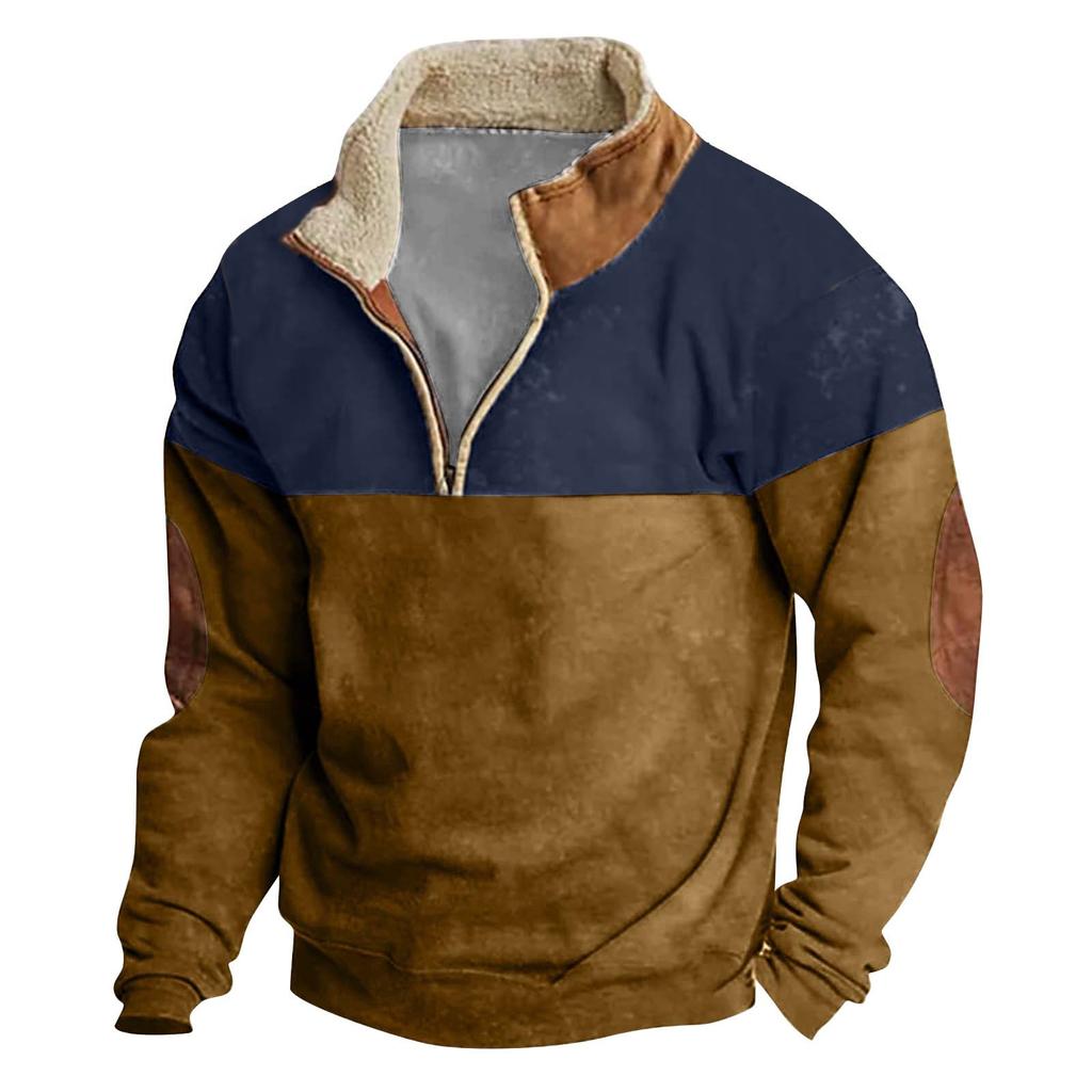 Spring And Men's Standing Collar Sweatshirt Is Outdoor Casual Sweaters Tops