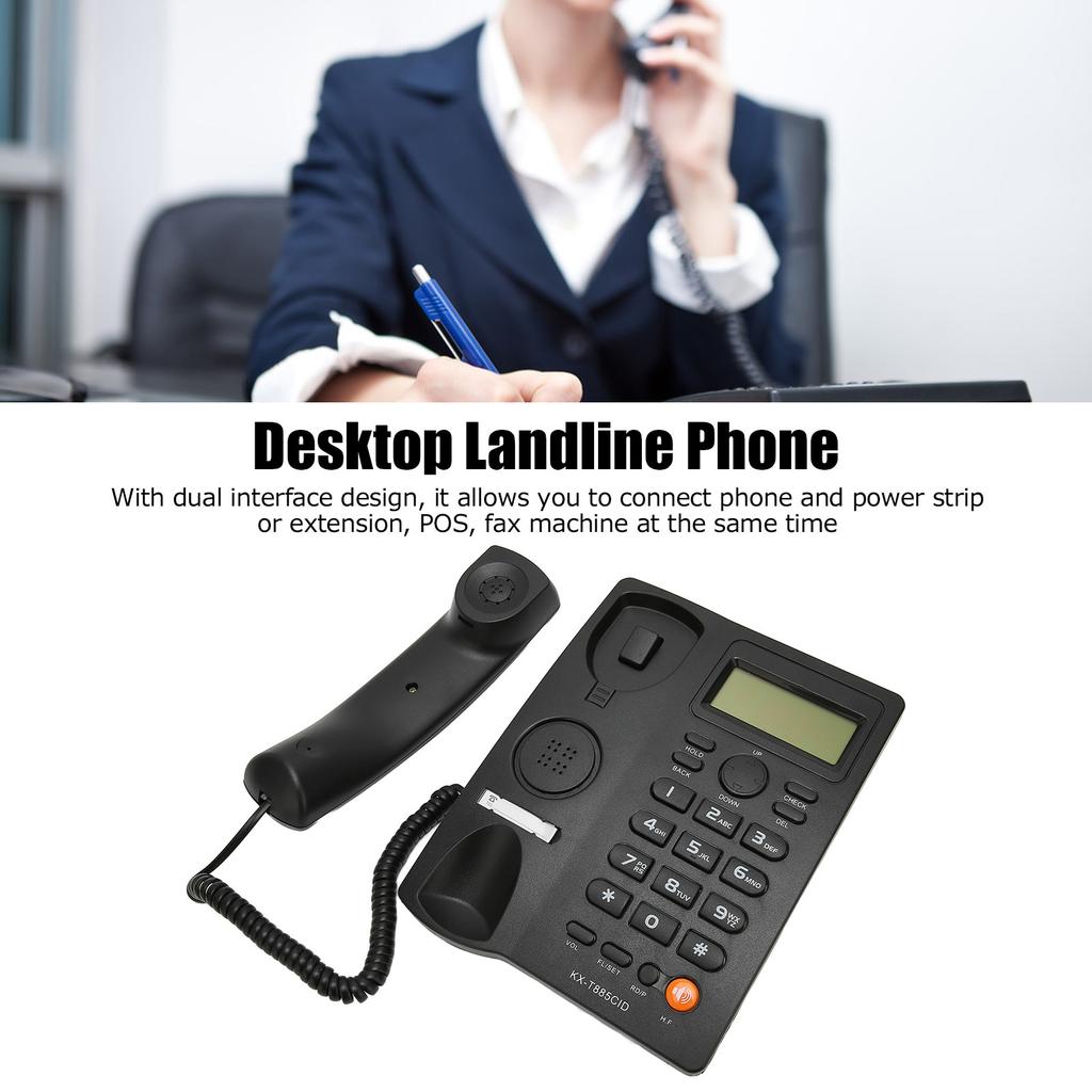 Corded Phone with Caller ID Speed Function Desktop Landline Phone Hands Calling Telephone Landline for Hotel