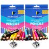 Pencil Buddies Детский набор цветных карандашей Толстые треугольные карандаши для детей Возрастные карандаши-джамбо для и начинающих Набор треугольных карандашей с точилкой