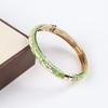 Enamel Flower Bangle Traditional Women's Hand Bracelet Bohemian Vintage Cloisonne Bangle  Ladies