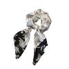 Black And White Silk Scarf Printed Scarf High-End Square Scarf Small Fragrant Style Professional Scarf 70Cm Sun Protection Shawl Headscarf Women