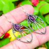 Sage Amethyst Gemstone Handmade 925 Sterling Silver Jewelry Earring 2.01" F5q48
