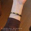 Natural Green Sandalwood Bracelet for Women with Hetian Jade