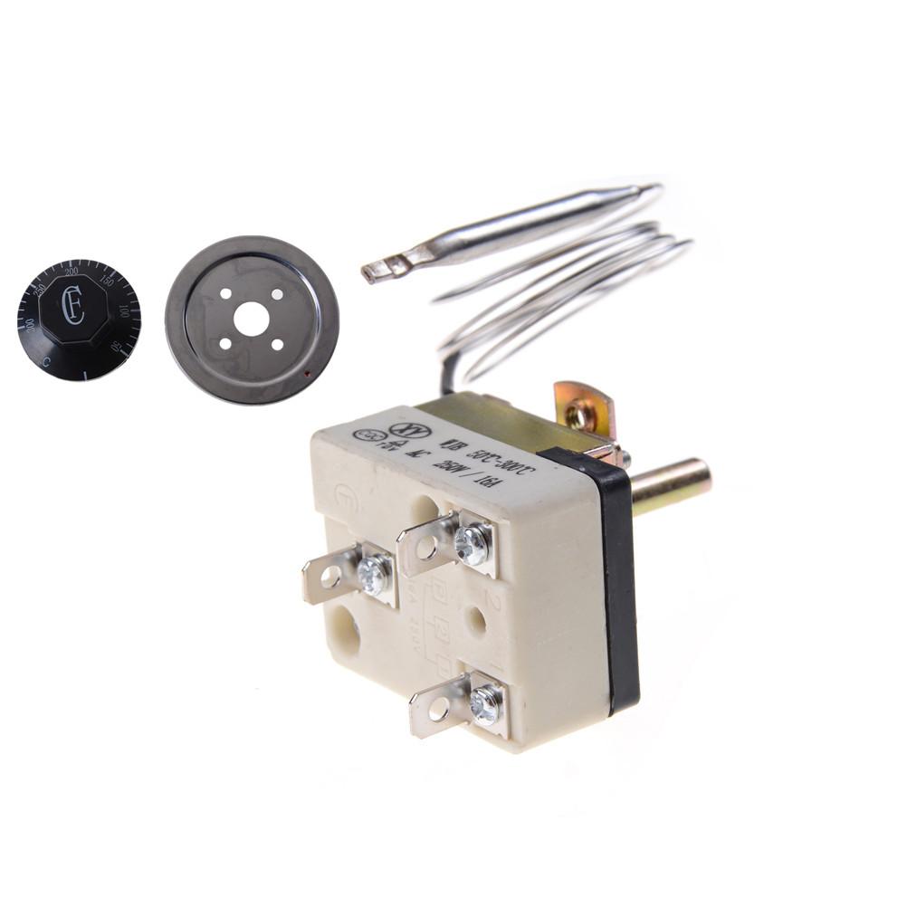 Ac 220V 16A  Thermostat Temperature Control Switch For Electric Oven 50-300C Dial