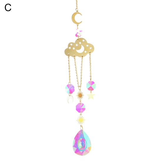 Яркий цветной ловец солнца, привлекательный шикарный подвесной оконный призматический ловец солнца