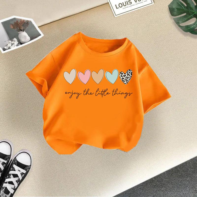 Children's T-shirts for boys and girls casual fashion short-sleeved baby half-sleeved tops bottoming shirt