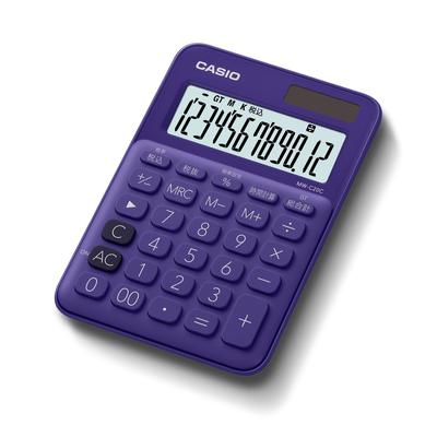 Casio Калькулятор цветной фиолетовый 12-значный Mini Just Type MW-C20C-PL-N